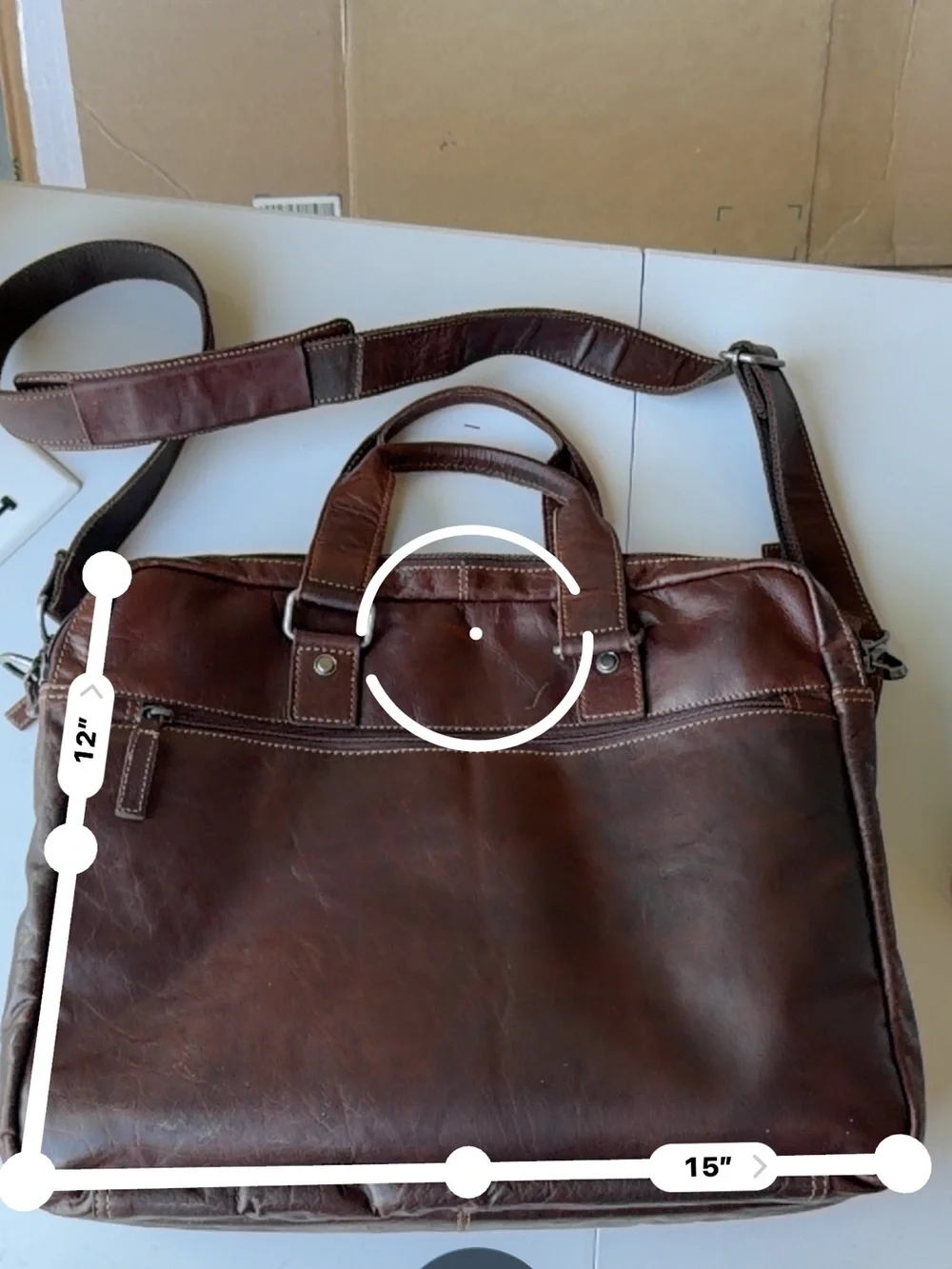 Jack Georges Professional Briefcase Brown Leather Briefcase Messenger Bag